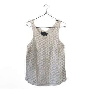 Anthropologie | Sunday in Brooklyn White Polka Dot V-Neck Tank Top Size XS